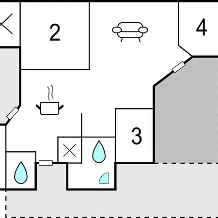 Four-bedroom In Hadsund Casa de Férias
